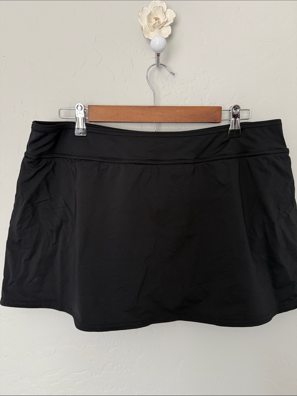 Lands' End Black Swim Skort